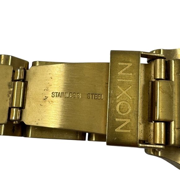 Nixon Gold Tone Watch Minimize 42-40 Chrono Japan Movement Chronograph A037-502 - Picture 7 of 8